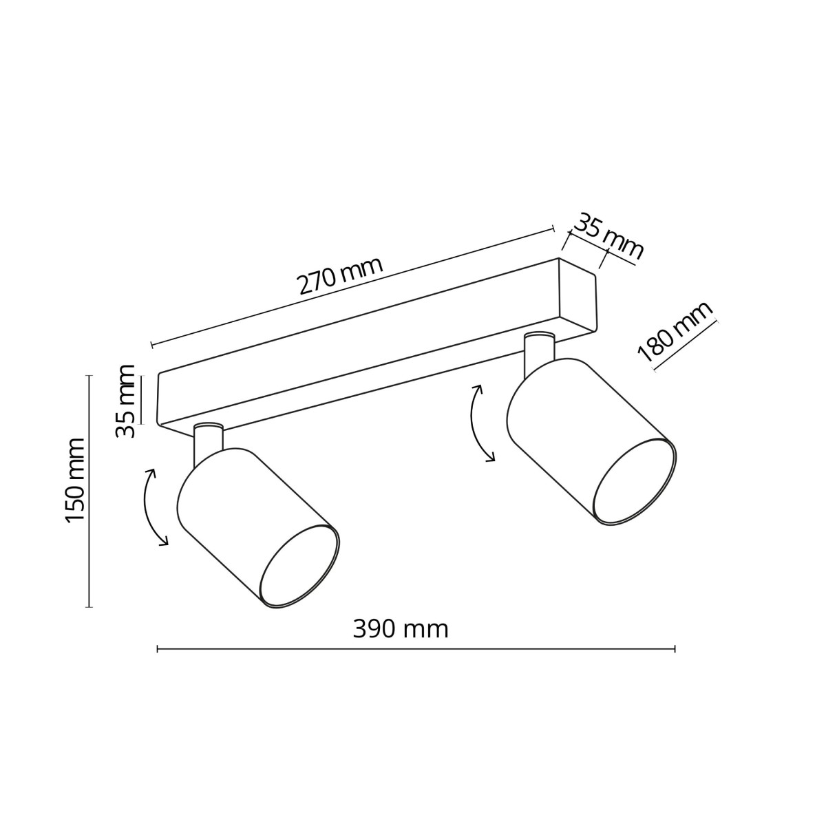 Lampa sufitowa TK-Lighting TOP TKL6180  Lampa ścienna kolor - brązowy styl Nowoczesny  Loftowy