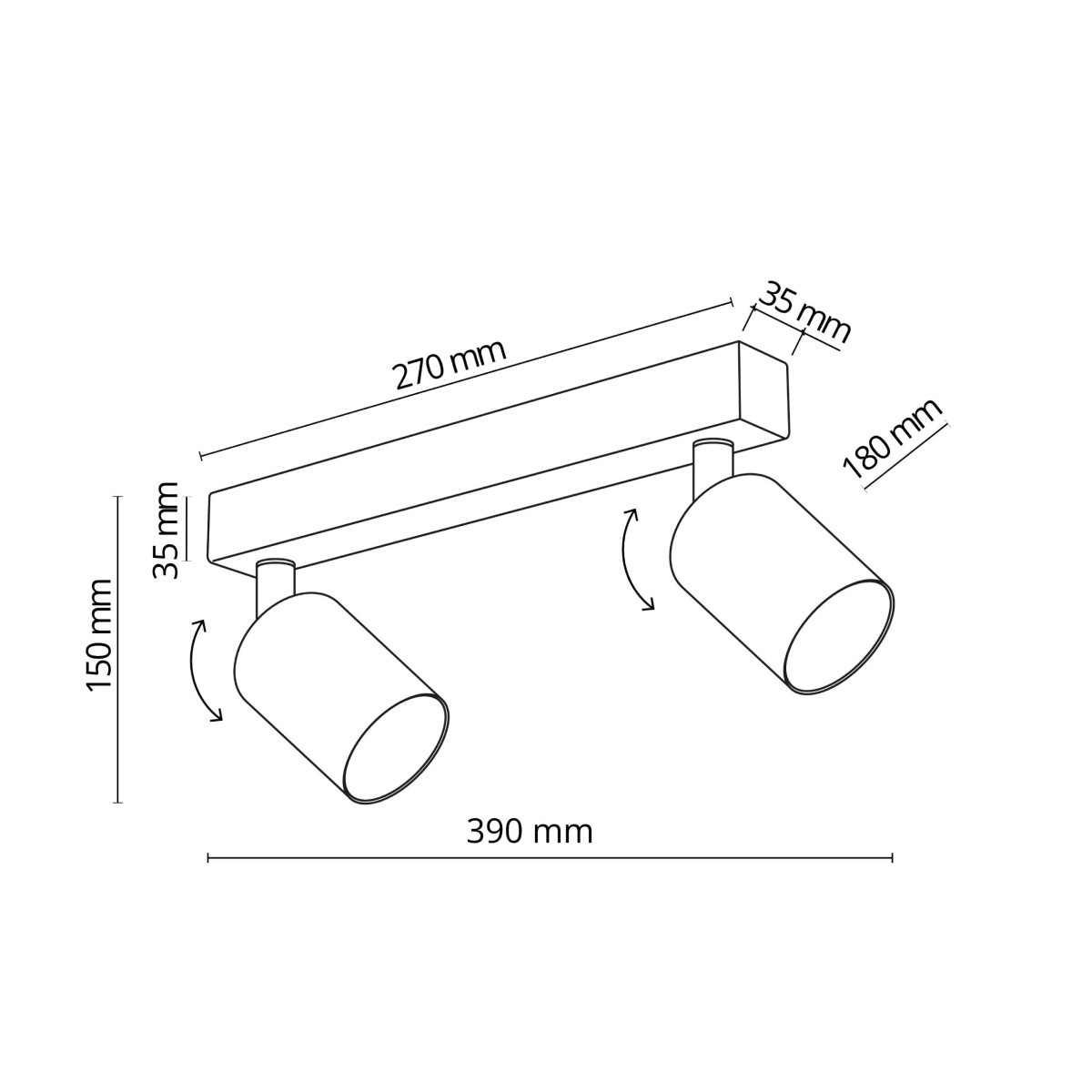 Lampa sufitowa TK-Lighting TOP TKL6180  Lampa ścienna kolor - brązowy styl Nowoczesny  Loftowy