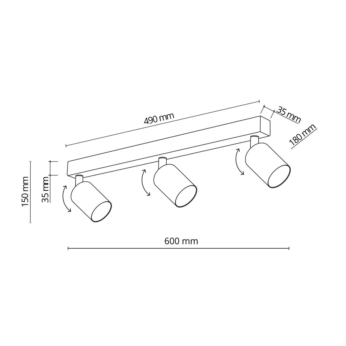 Lampa sufitowa TK-Lighting TOP TKL6181  Lampa ścienna kolor - brązowy styl Nowoczesny  Loftowy