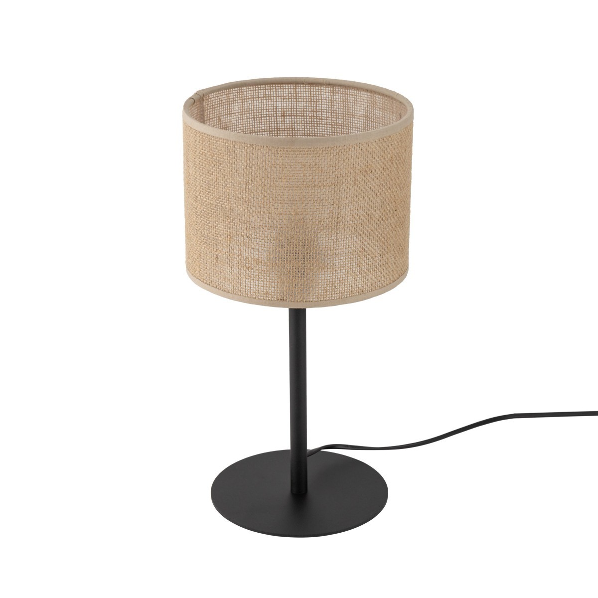 Lampka nocna TK-Lighting JUTA TKL5552 kolor - czarny - juta styl Klasyczny  Boho