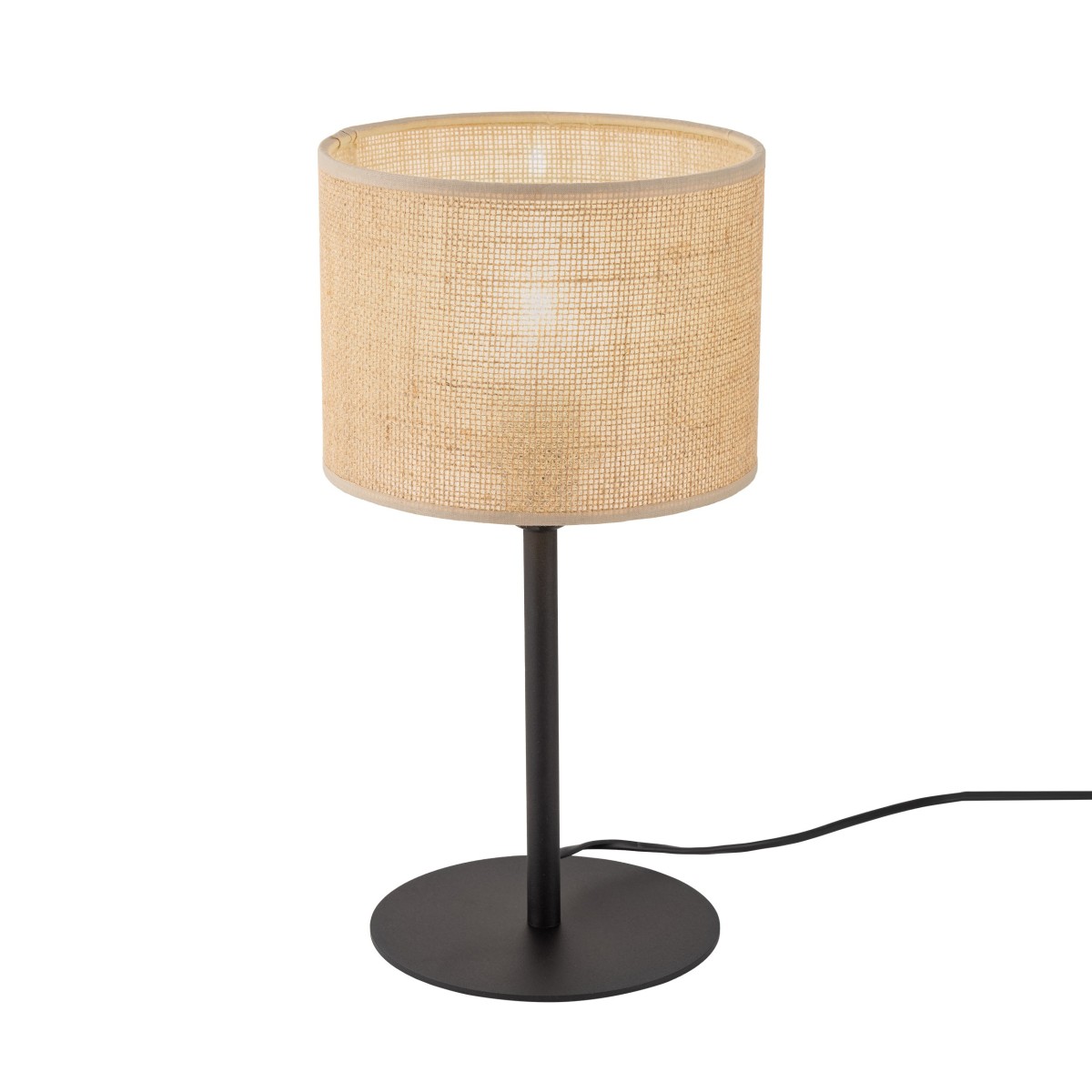 Lampka nocna TK-Lighting JUTA TKL5552 kolor - czarny - juta styl Klasyczny  Boho
