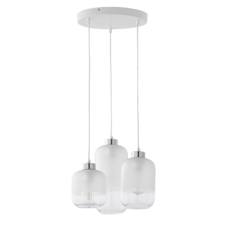 Lampa wisząca TK-Lighting MARCO TKL3357  Lampa sufitowa kolor - biały - transparentny styl Nowoczesny