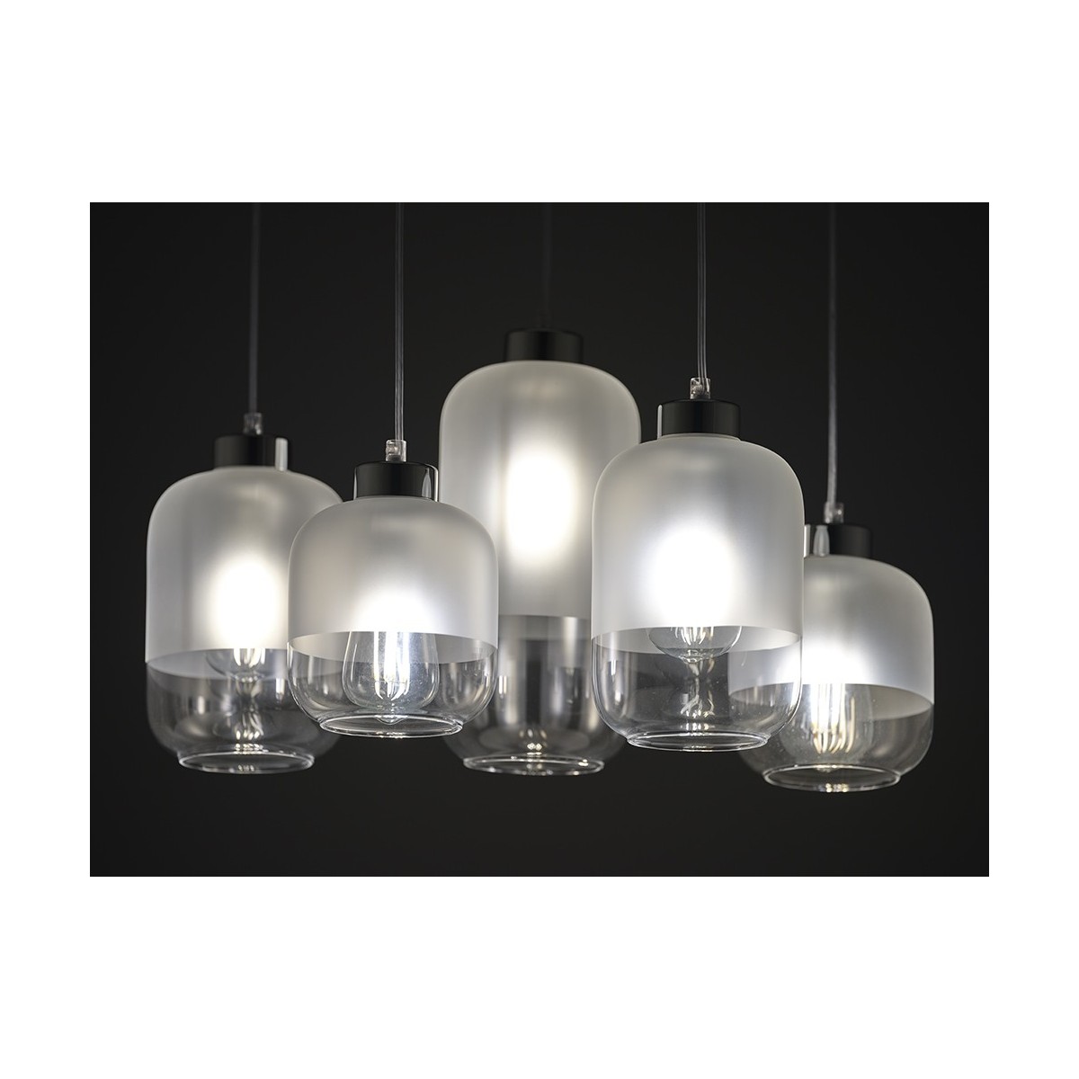 Lampa wisząca TK-Lighting MARCO TKL3357  Lampa sufitowa kolor - biały - transparentny styl Nowoczesny