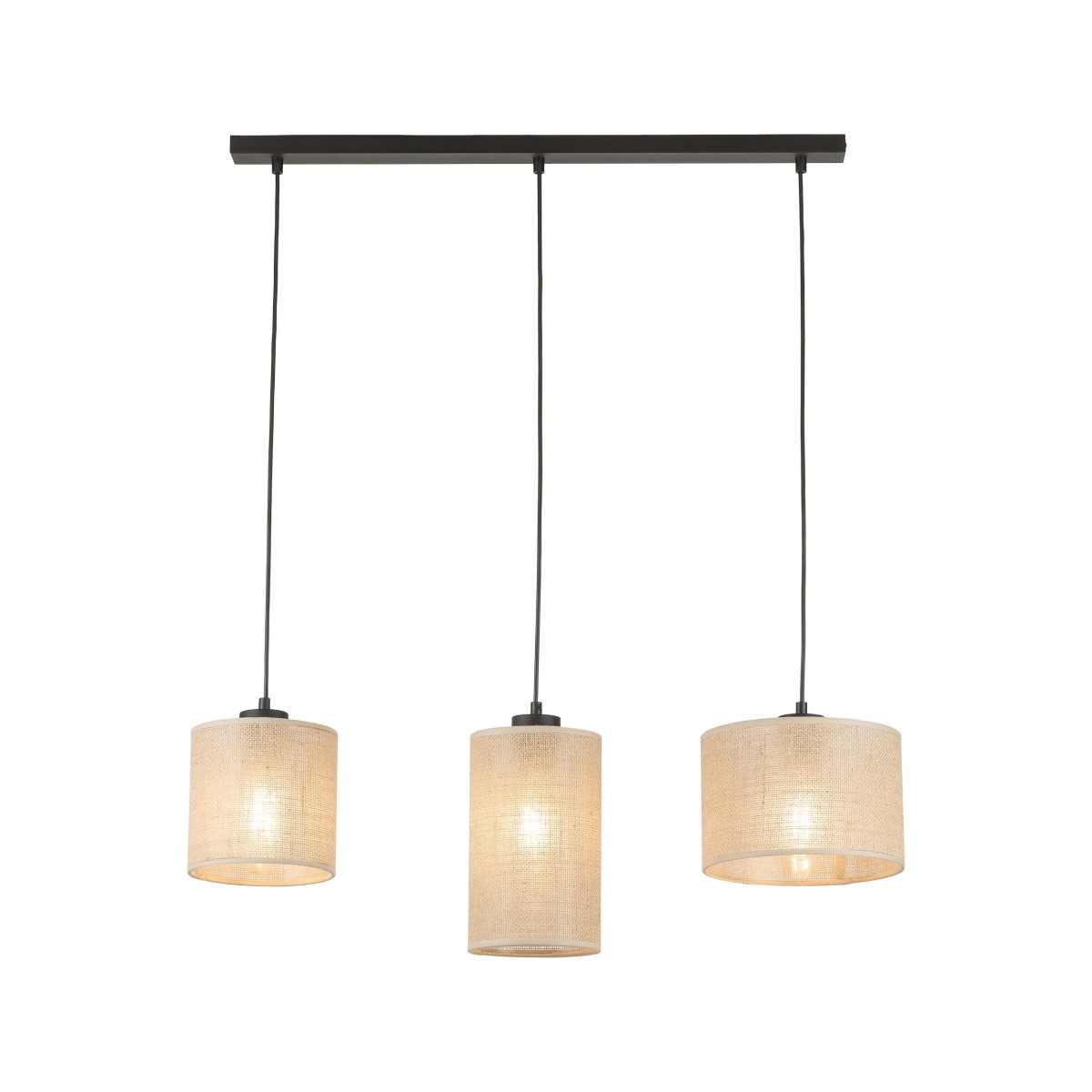 Lampa wisząca TK-Lighting JUTA TKL4954  Lampa sufitowa kolor - czarny - juta styl Nowoczesny  Boho