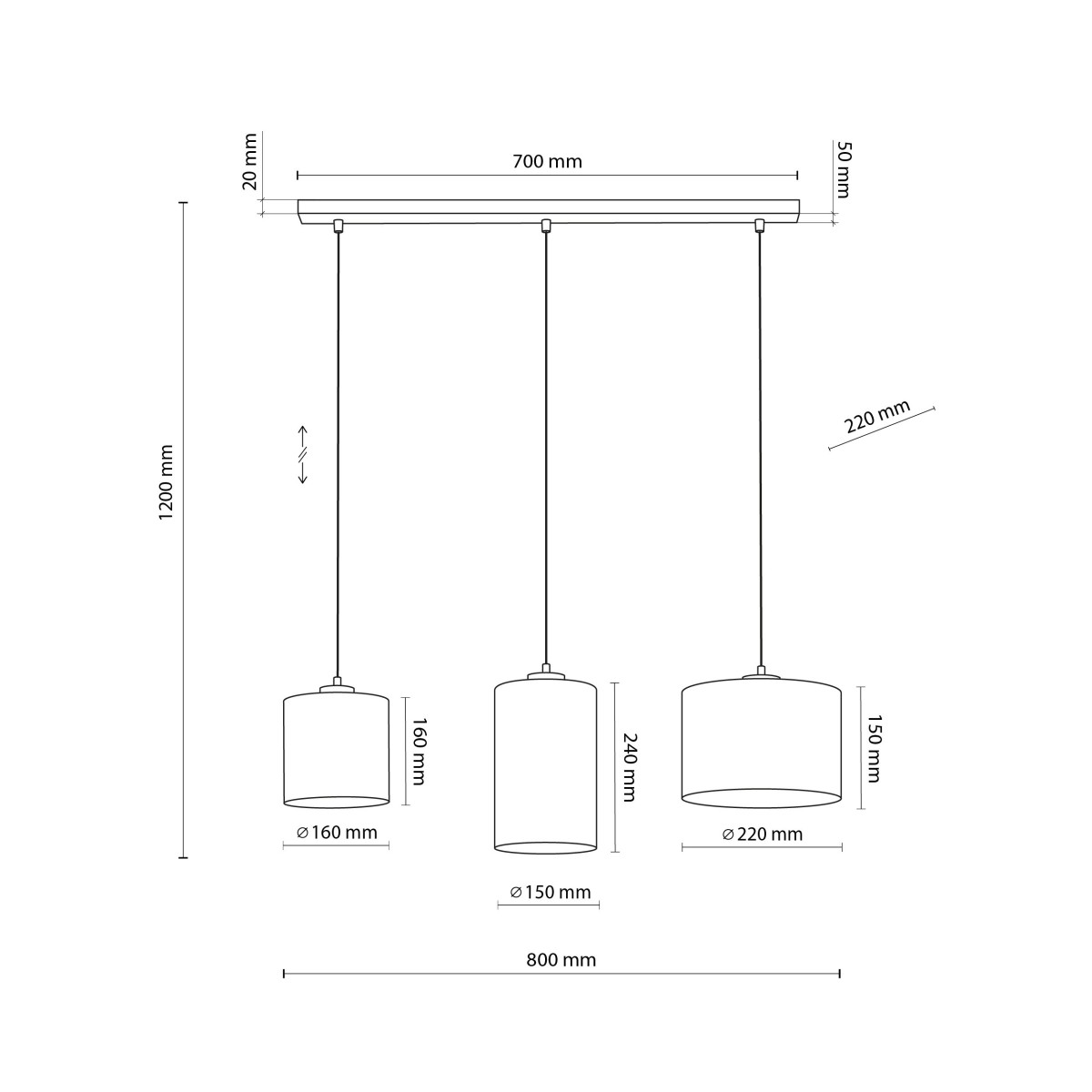 Lampa wisząca TK-Lighting JUTA TKL4954  Lampa sufitowa kolor - czarny - juta styl Nowoczesny  Boho