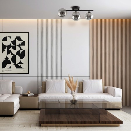 Lampa sufitowa TK-Lighting ESTERA TKL6855  Lampa ścienna kolor - czarny - grafitowy styl Nowoczesny  Glamour