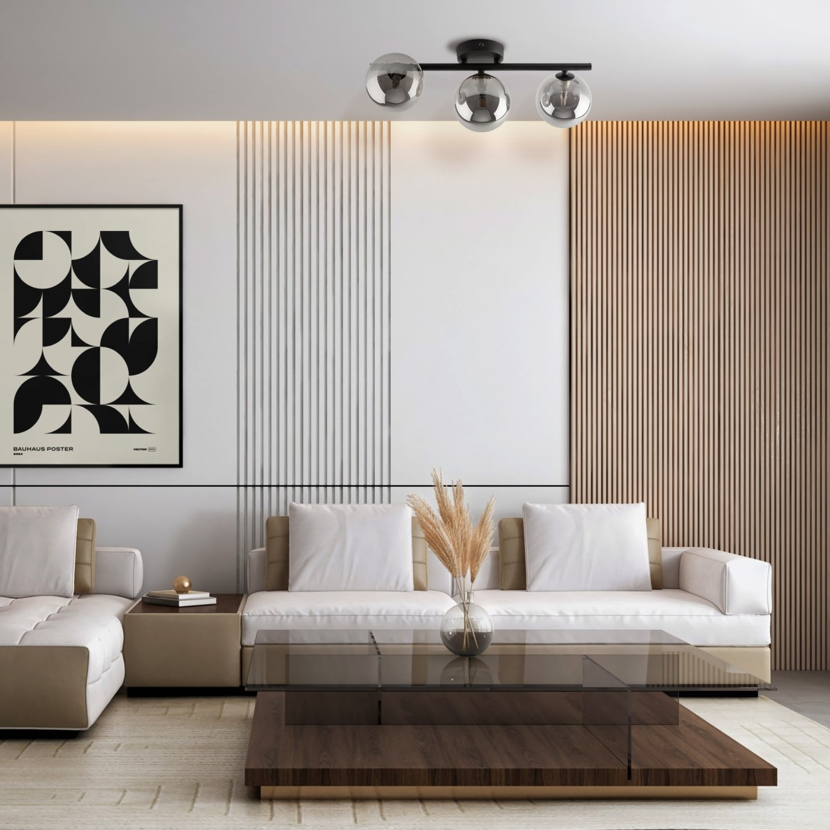 Lampa sufitowa TK-Lighting ESTERA TKL6855  Lampa ścienna kolor - czarny - grafitowy styl Nowoczesny  Glamour