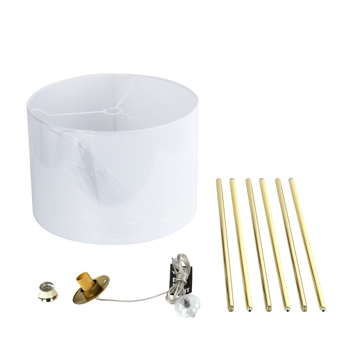 Lampa podłogowa TK-Lighting UMBERTO TKL6637 kolor - złoty - biały styl Nowoczesny  Glamour