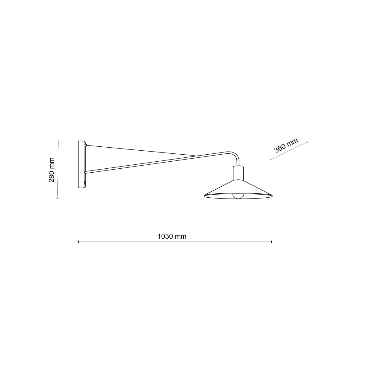 Lampa ścienna TK-Lighting JUMP TKL6638  Kinkiet kolor - czarny styl Nowoczesny  Loftowy
