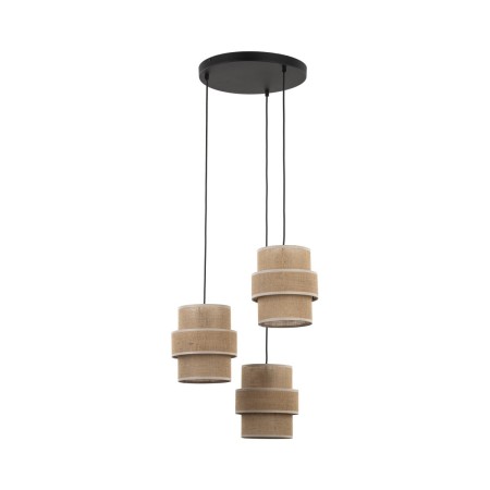 Lampa wisząca TK-Lighting CALISTO TKL6098 kolor - czarny - juta styl Nowoczesny  Boho