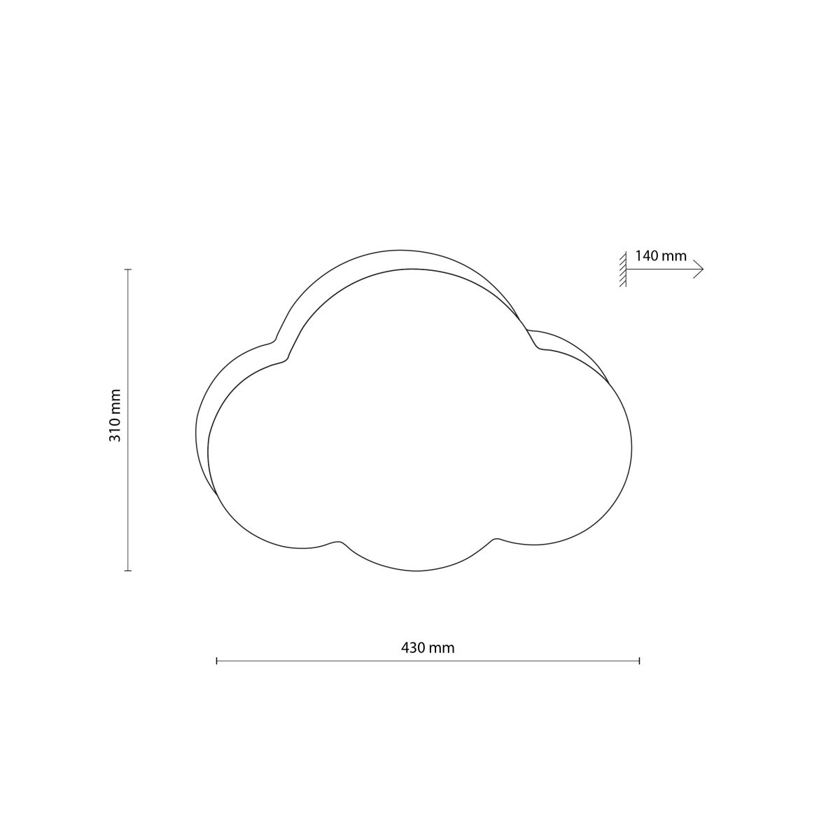 Lampa sufitowa TK-Lighting CLOUD TKL10006 kolor - biały - len styl Nowoczesny  Boho