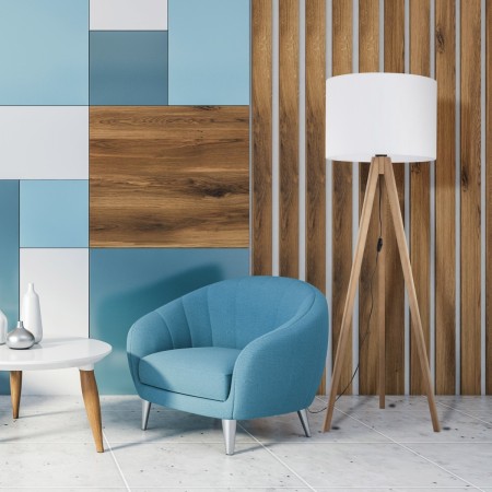 Lampa podłogowa TK-Lighting GRAND TKL16006 kolor - sosna - biały styl Nowoczesny  Boho