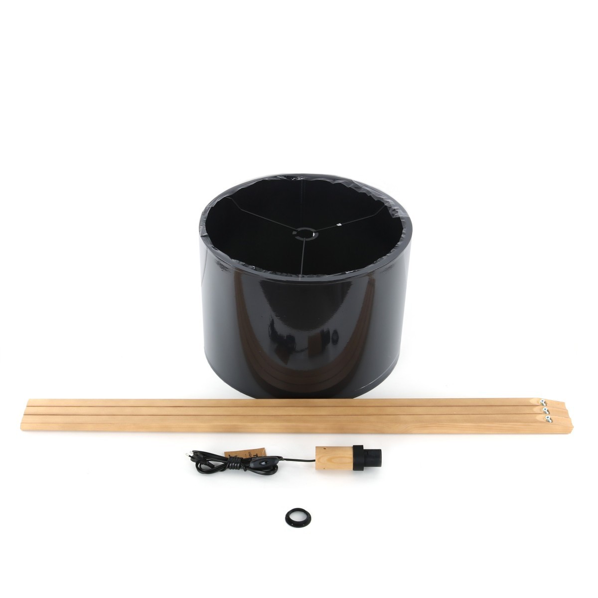 Lampa podłogowa TK-Lighting GRAND TKL16008 kolor - sosna - czarny styl Nowoczesny  Skandynawski