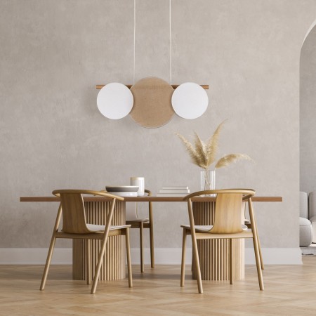 Lampa wisząca TK-Lighting PULSE TKL10005  Lampa sufitowa kolor - biały - sosna styl Nowoczesny  Boho