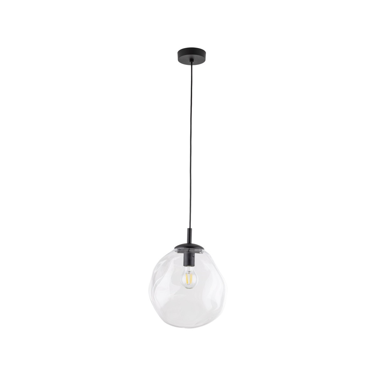 Lampa wisząca TK-Lighting SOL TKL10082  Lampa sufitowa kolor - czarny - transparentny styl Nowoczesny  Loftowy