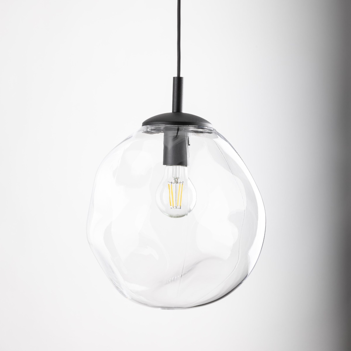 Lampa wisząca TK-Lighting SOL TKL10082  Lampa sufitowa kolor - czarny - transparentny styl Nowoczesny  Loftowy