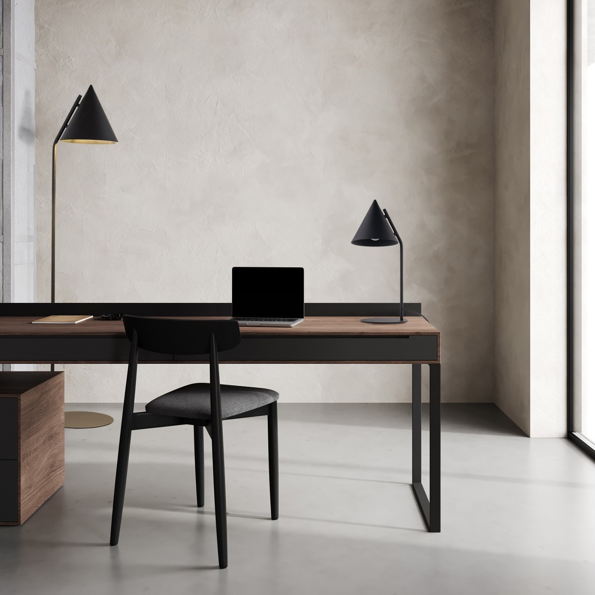 Lampka nocna TK-Lighting CONO TKL16009 kolor - czarny styl Nowoczesny  Loftowy