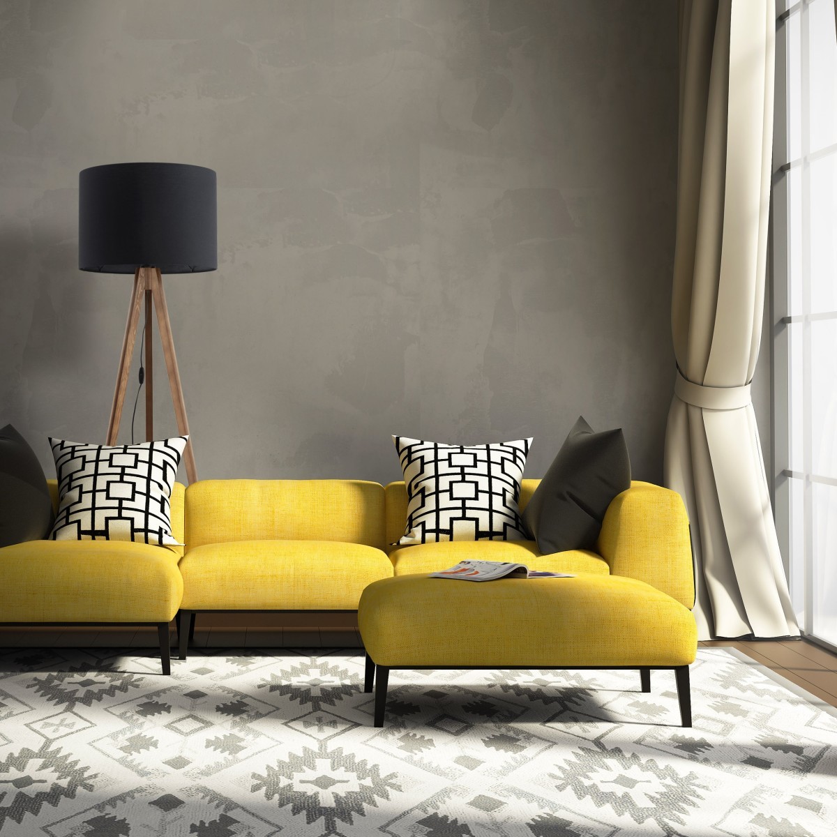 Lampa podłogowa TK-Lighting GRAND TKL16005 kolor - orzech - czarny styl Nowoczesny  Skandynawski