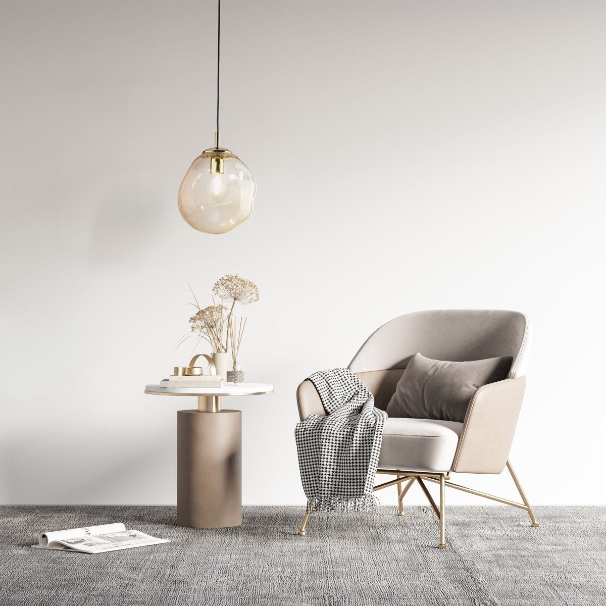 Lampa wisząca TK-Lighting SOL TKL10083  Lampa sufitowa kolor - złoty - czarny styl Nowoczesny  Loftowy