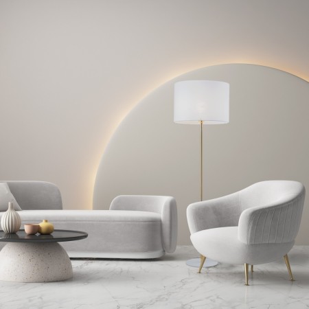 Lampa podłogowa TK-Lighting UMBERTO TKL16033 kolor - złoty - biały styl Nowoczesny  Glamour