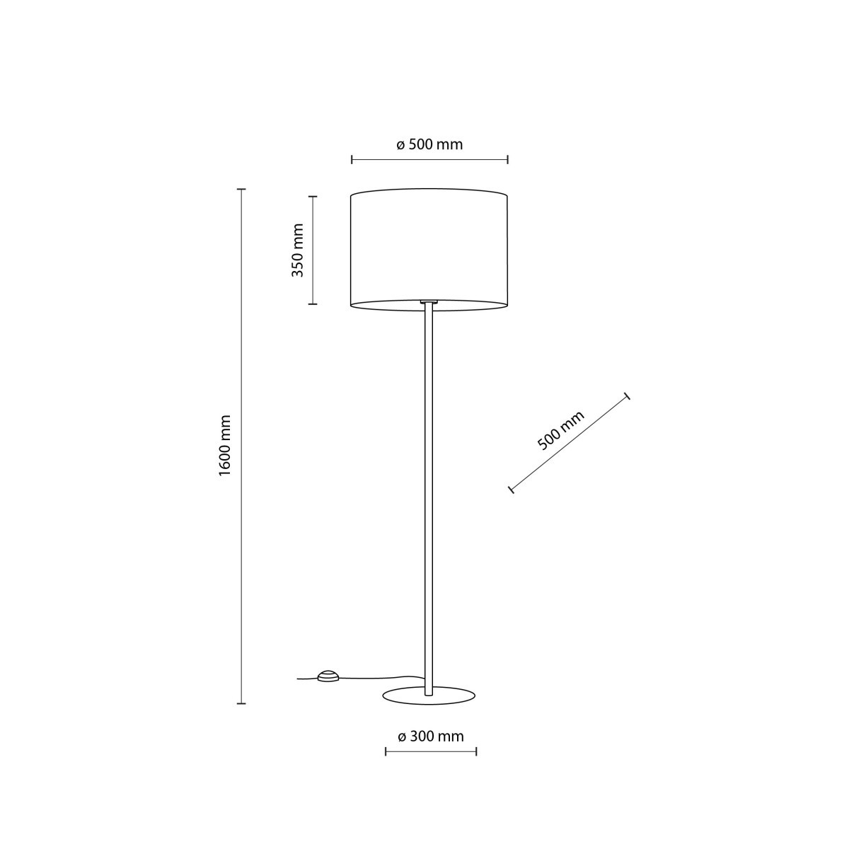 Lampa podłogowa TK-Lighting UMBERTO TKL16033 kolor - złoty - biały styl Nowoczesny  Glamour