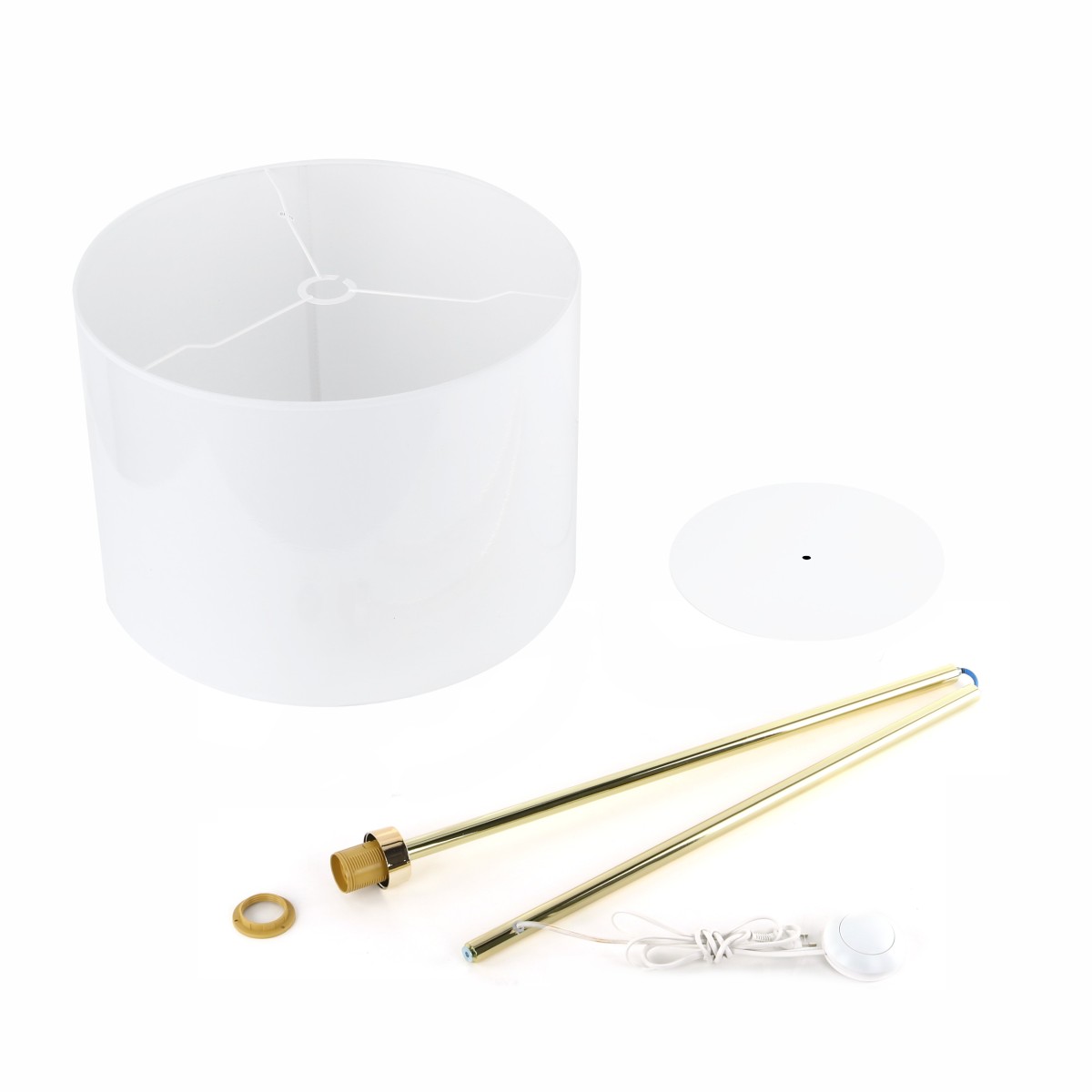 Lampa podłogowa TK-Lighting UMBERTO TKL16033 kolor - złoty - biały styl Nowoczesny  Glamour