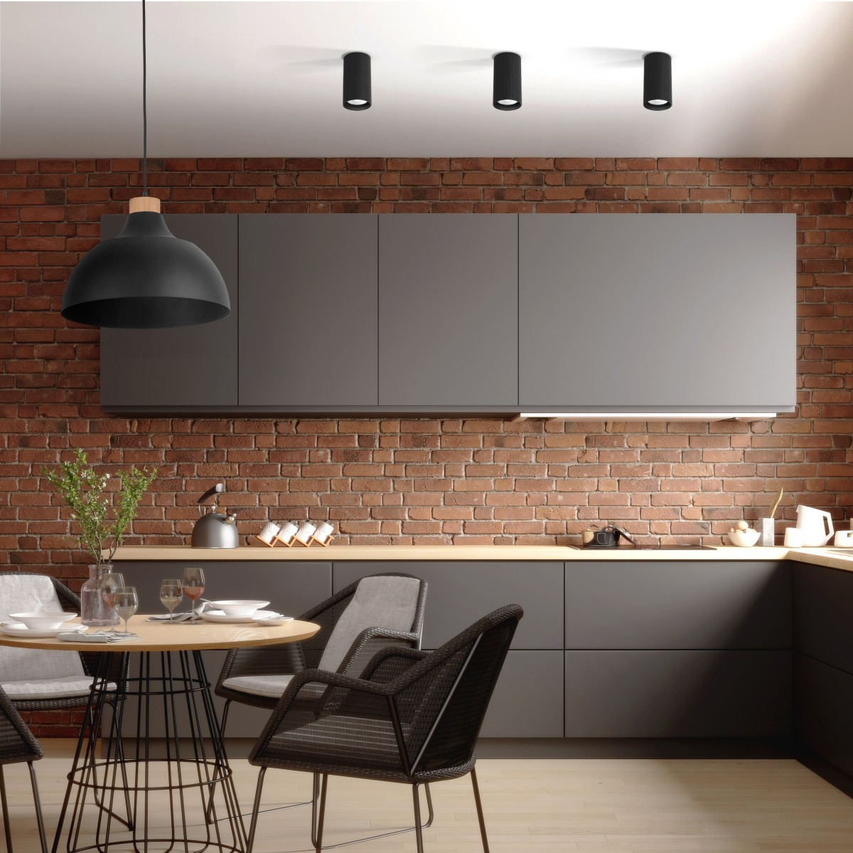 Lampa sufitowa TK-Lighting TUNE TKL10022 kolor - czarny styl Nowoczesny  Loftowy