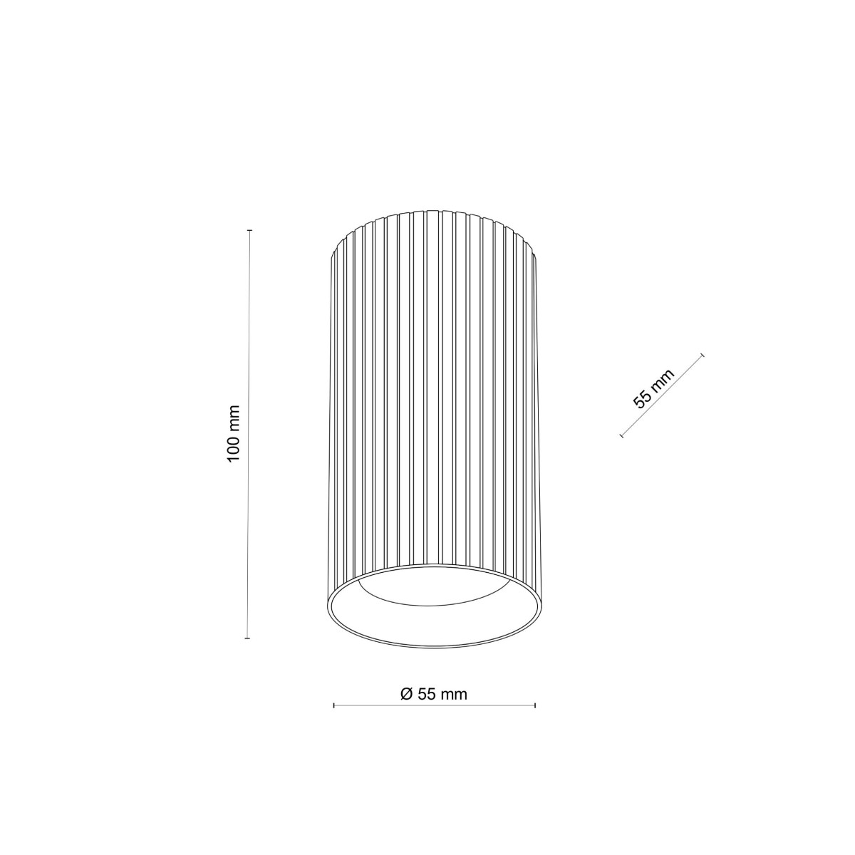 Lampa sufitowa TK-Lighting TUNE TKL10022 kolor - czarny styl Nowoczesny  Loftowy