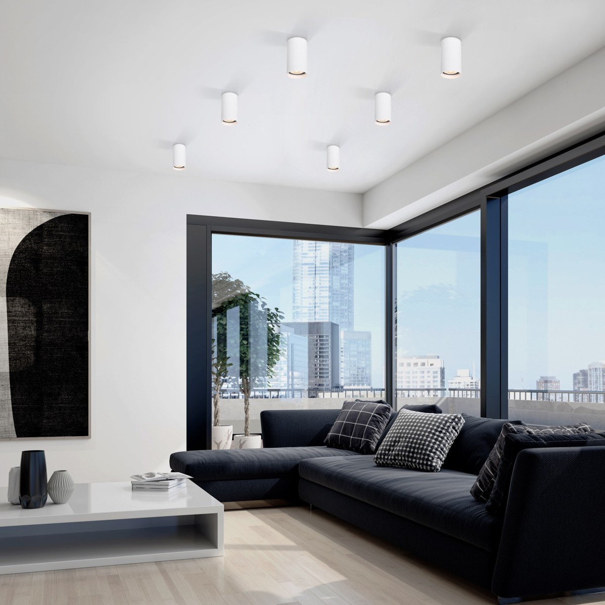 Lampa sufitowa TK-Lighting TUNE TKL10023 kolor - biały styl Nowoczesny  Loftowy