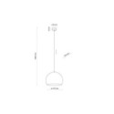 Lampa wisząca TK-Lighting ZOE TKL10171  Lampa sufitowa kolor - brązowy styl Nowoczesny  Rustykalny