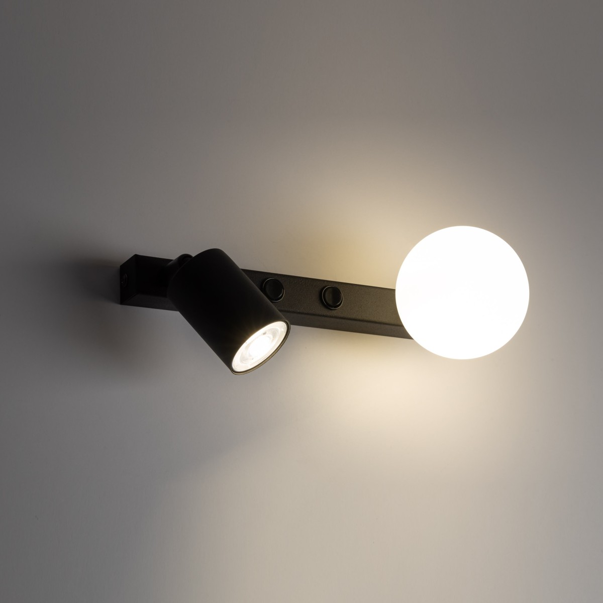 Lampa ścienna TK-Lighting VOX TKL10148  Kinkiet kolor - czarny - biały styl Nowoczesny  Loftowy
