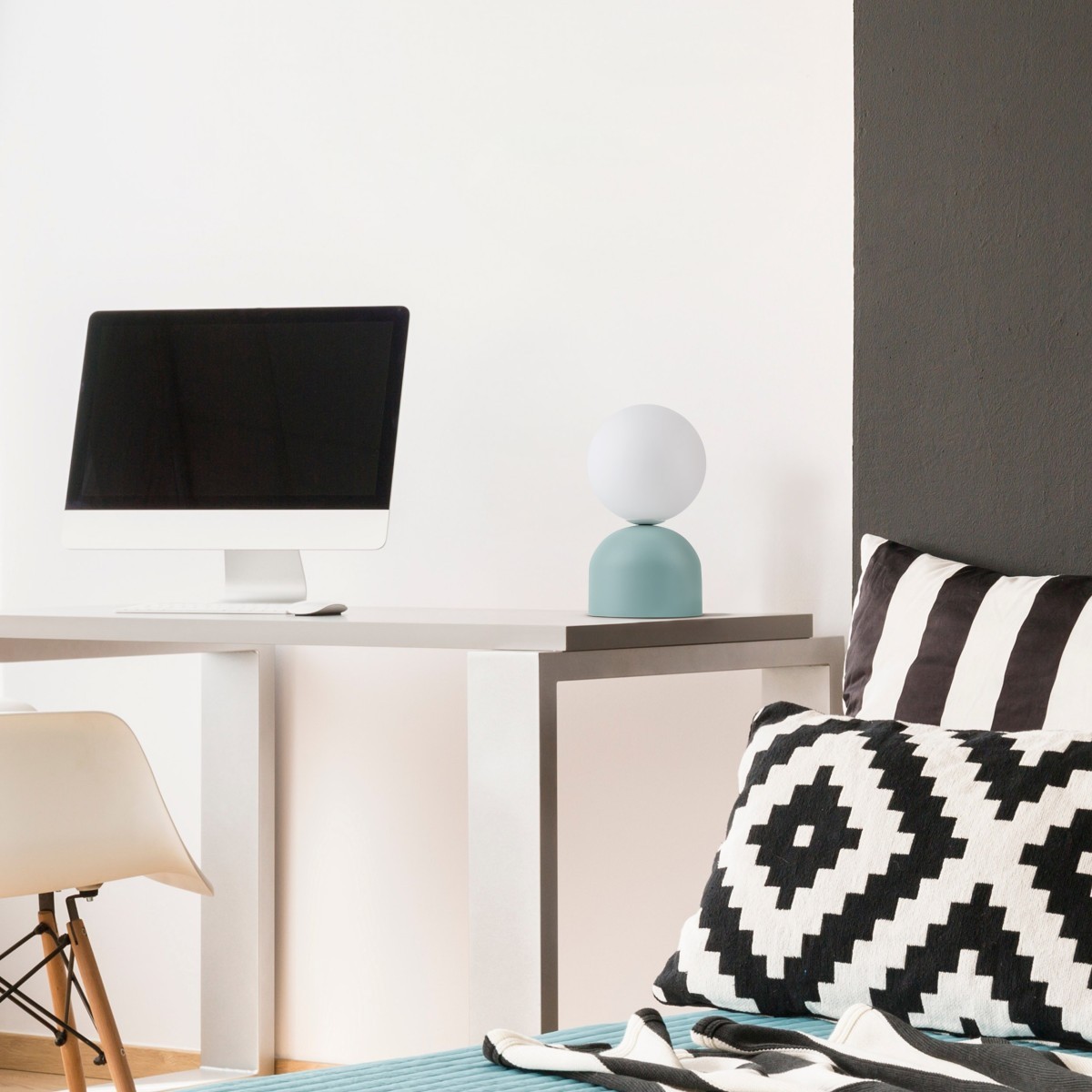 Lampka nocna TK-Lighting MIKI TKL16039 kolor - biały styl Nowoczesny  Boho