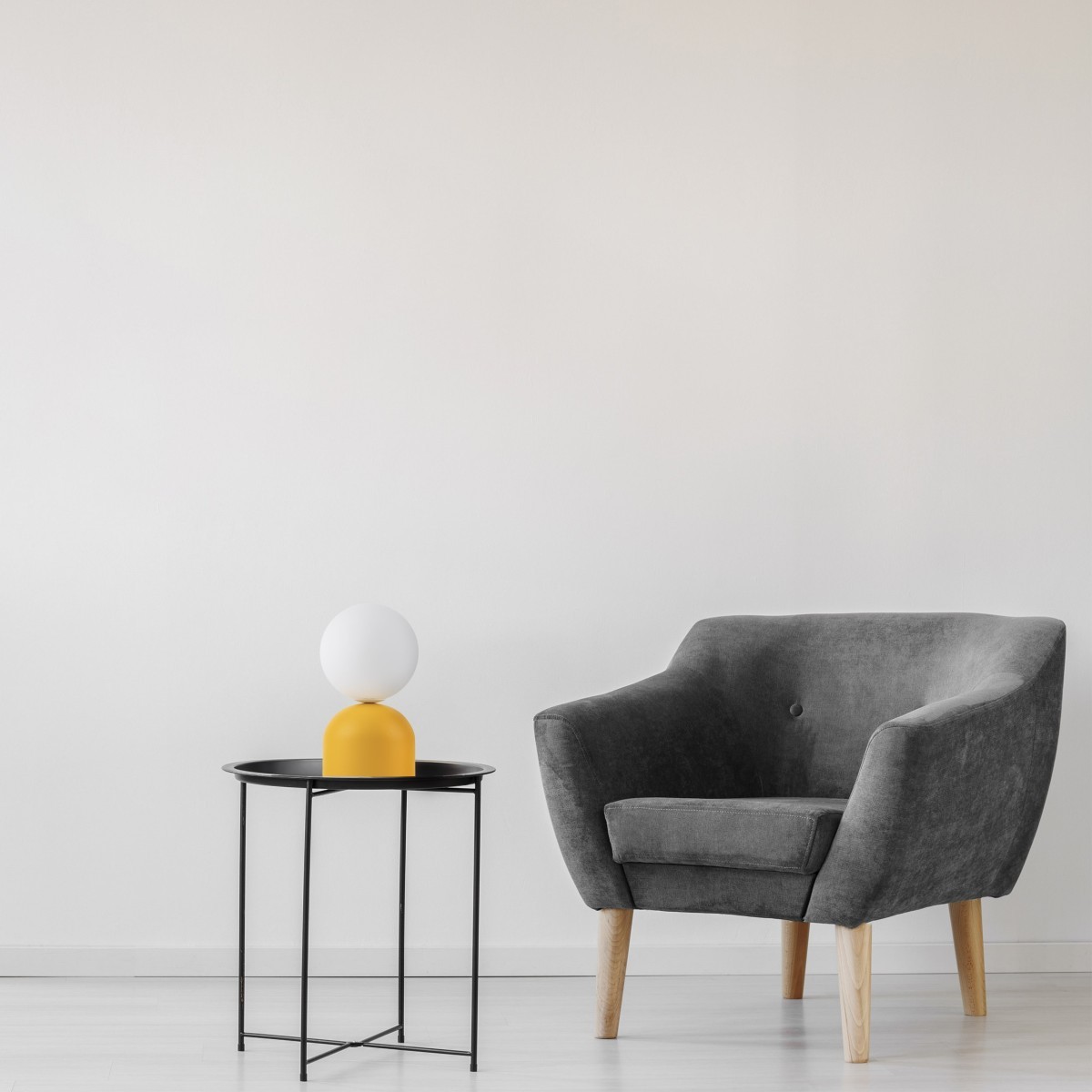 Lampka nocna TK-Lighting MIKI TKL16040 kolor - żółty - biały styl Nowoczesny  Boho