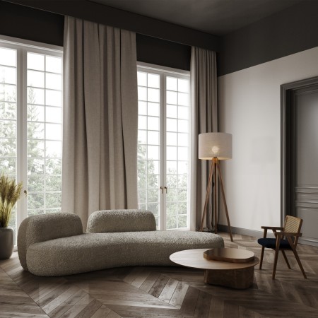 Lampa podłogowa TK-Lighting GRAND TKL16018 kolor - orzech - len styl Nowoczesny  Boho