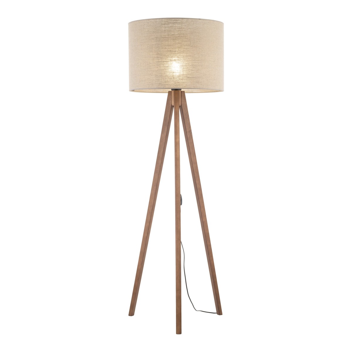 Lampa podłogowa TK-Lighting GRAND TKL16018 kolor - orzech - len styl Nowoczesny  Boho
