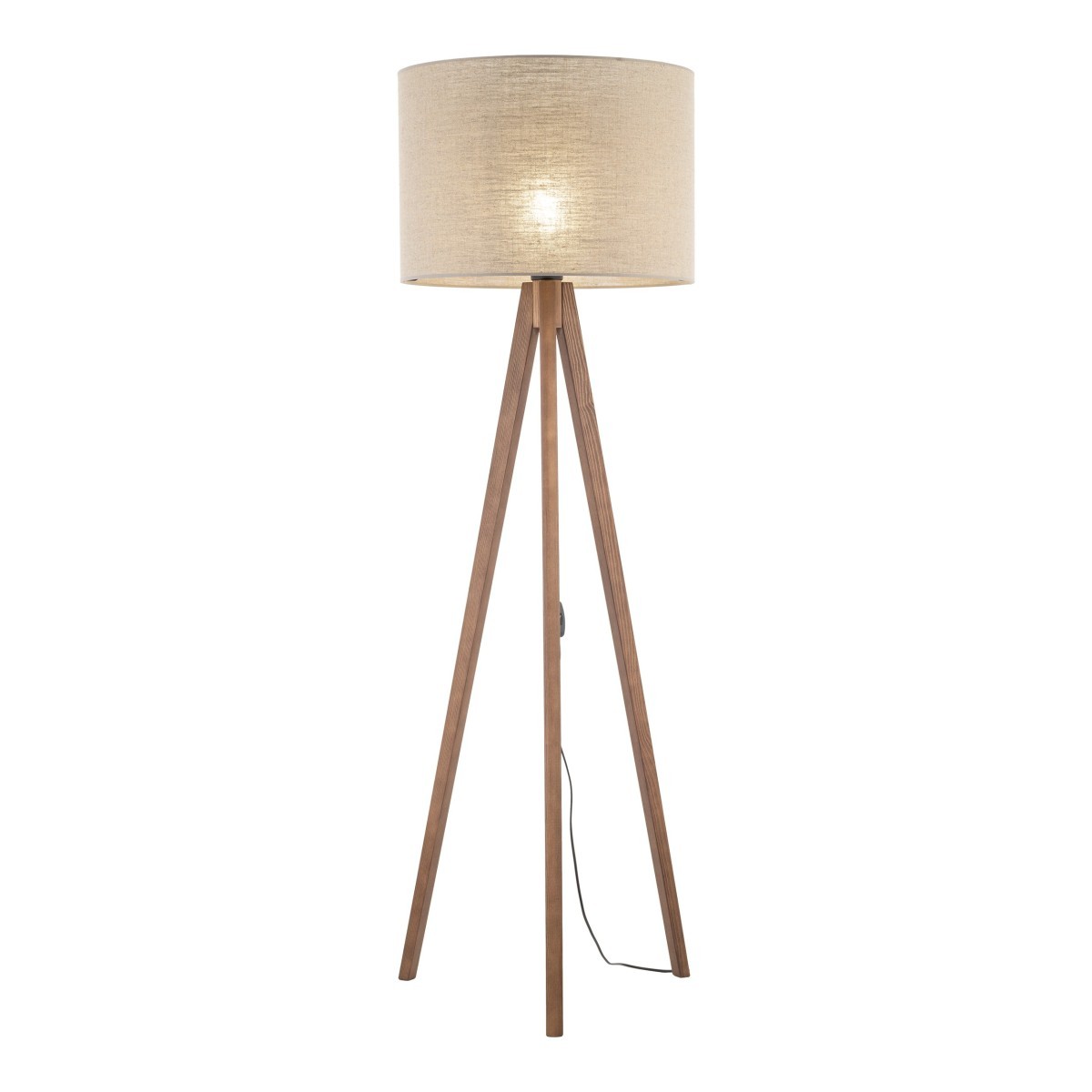 Lampa podłogowa TK-Lighting GRAND TKL16018 kolor - orzech - len styl Nowoczesny  Boho