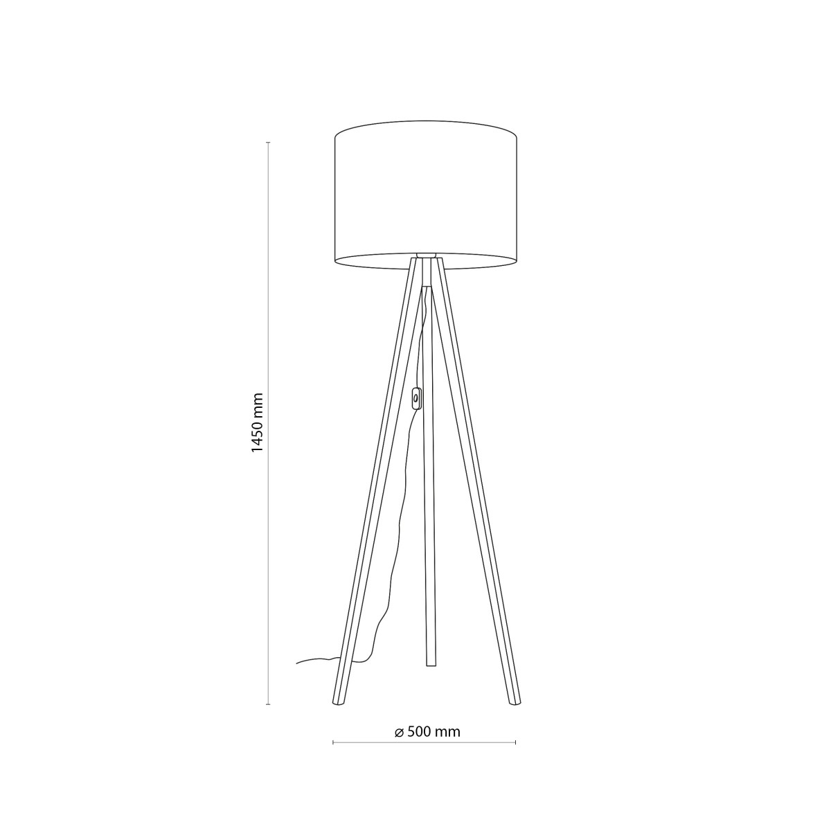 Lampa podłogowa TK-Lighting GRAND TKL16018 kolor - orzech - len styl Nowoczesny  Boho