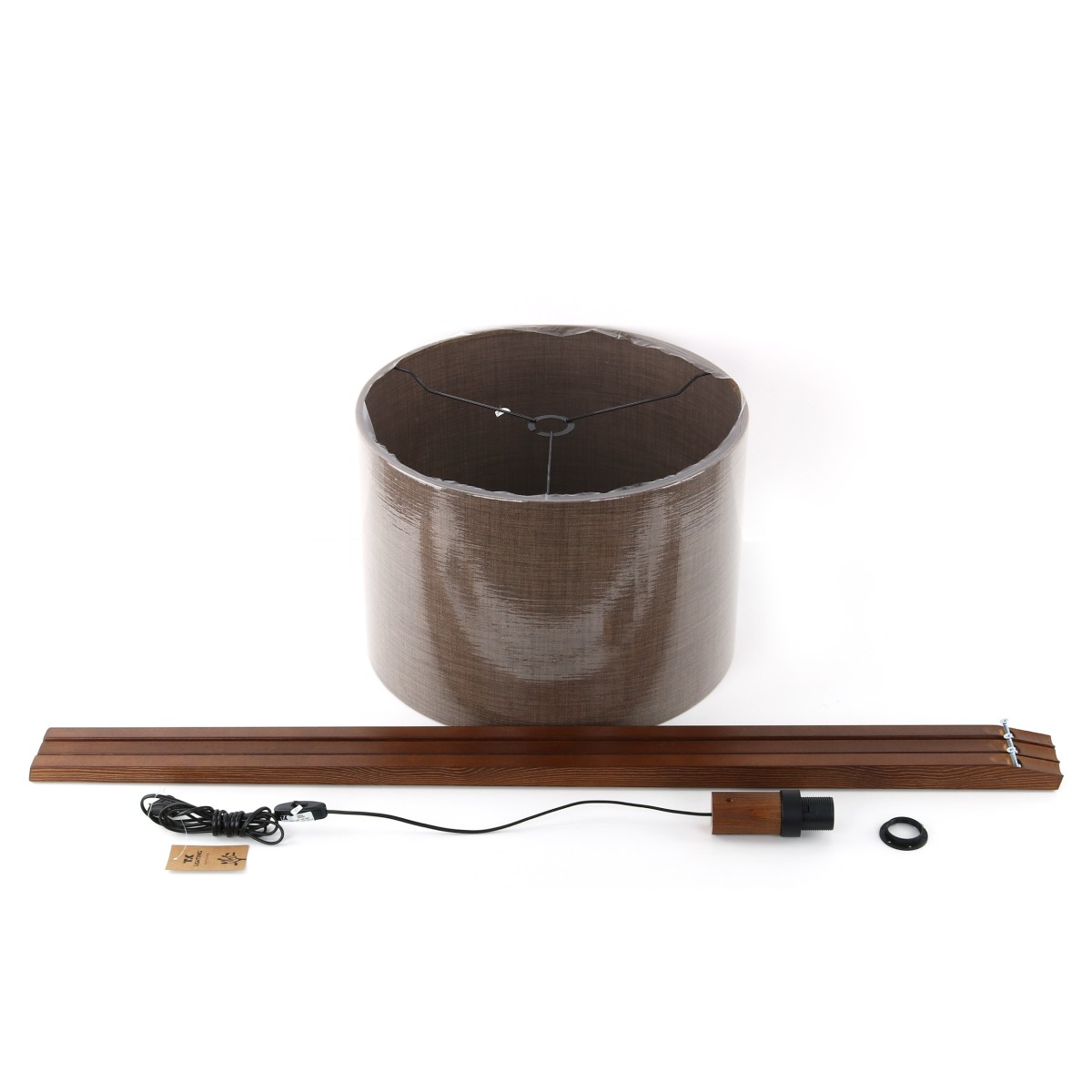 Lampa podłogowa TK-Lighting GRAND TKL16019 kolor - orzech - Brązowy styl Nowoczesny  Boho