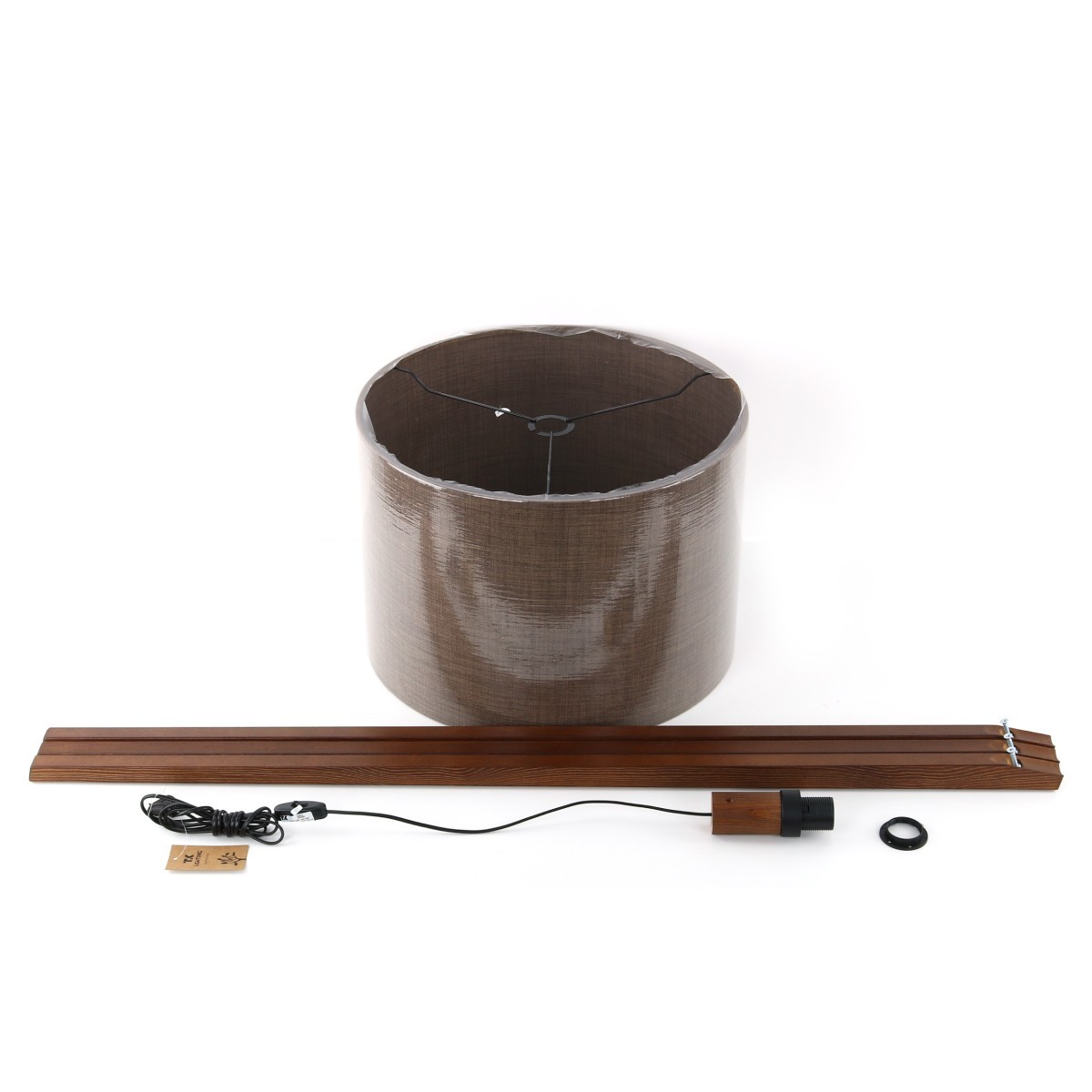 Lampa podłogowa TK-Lighting GRAND TKL16019 kolor - orzech - Brązowy styl Nowoczesny  Boho