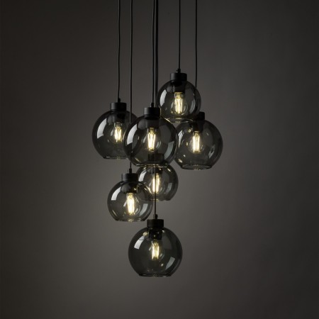 Lampa wisząca TK-Lighting CUBUS TKL10207  Lampa sufitowa kolor - czarny - grafitowy styl Nowoczesny  Glamour