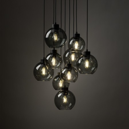 Lampa wisząca TK-Lighting CUBUS TKL10208  Lampa sufitowa kolor - czarny - grafitowy styl Nowoczesny  Glamour