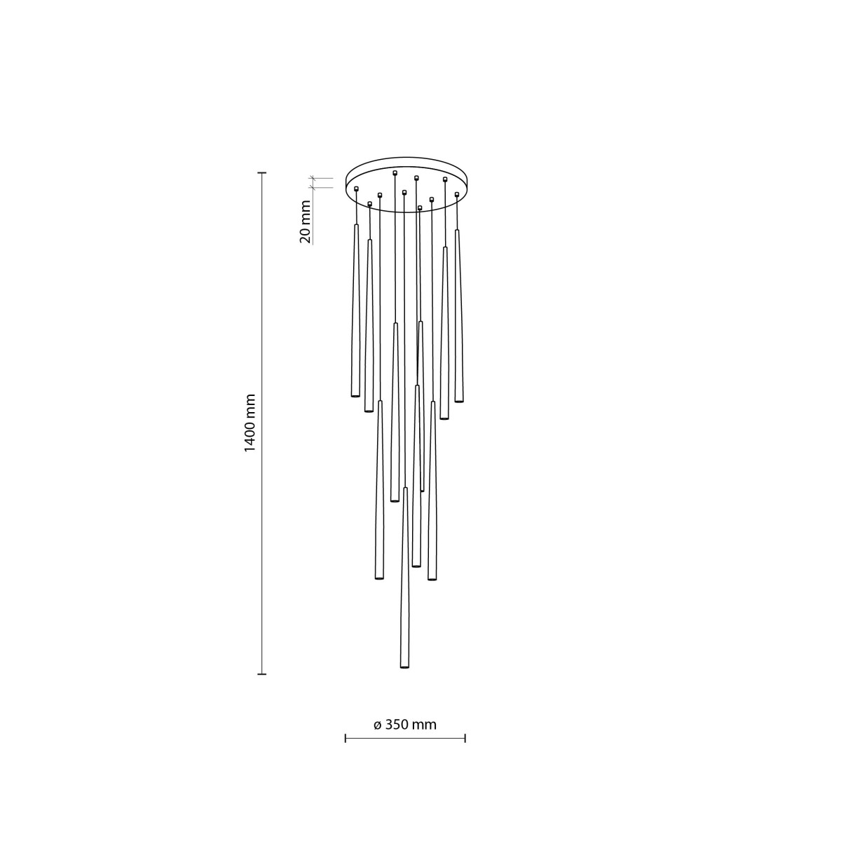 Lampa wisząca TK-Lighting PIANO TKL10118  Lampa sufitowa kolor - złoty - czarny styl Nowoczesny  Glamour
