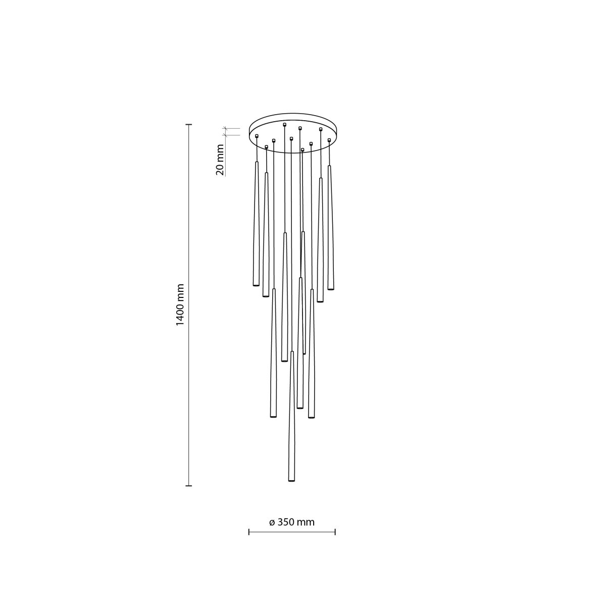 Lampa wisząca TK-Lighting PIANO TKL10118  Lampa sufitowa kolor - złoty - czarny styl Nowoczesny  Glamour