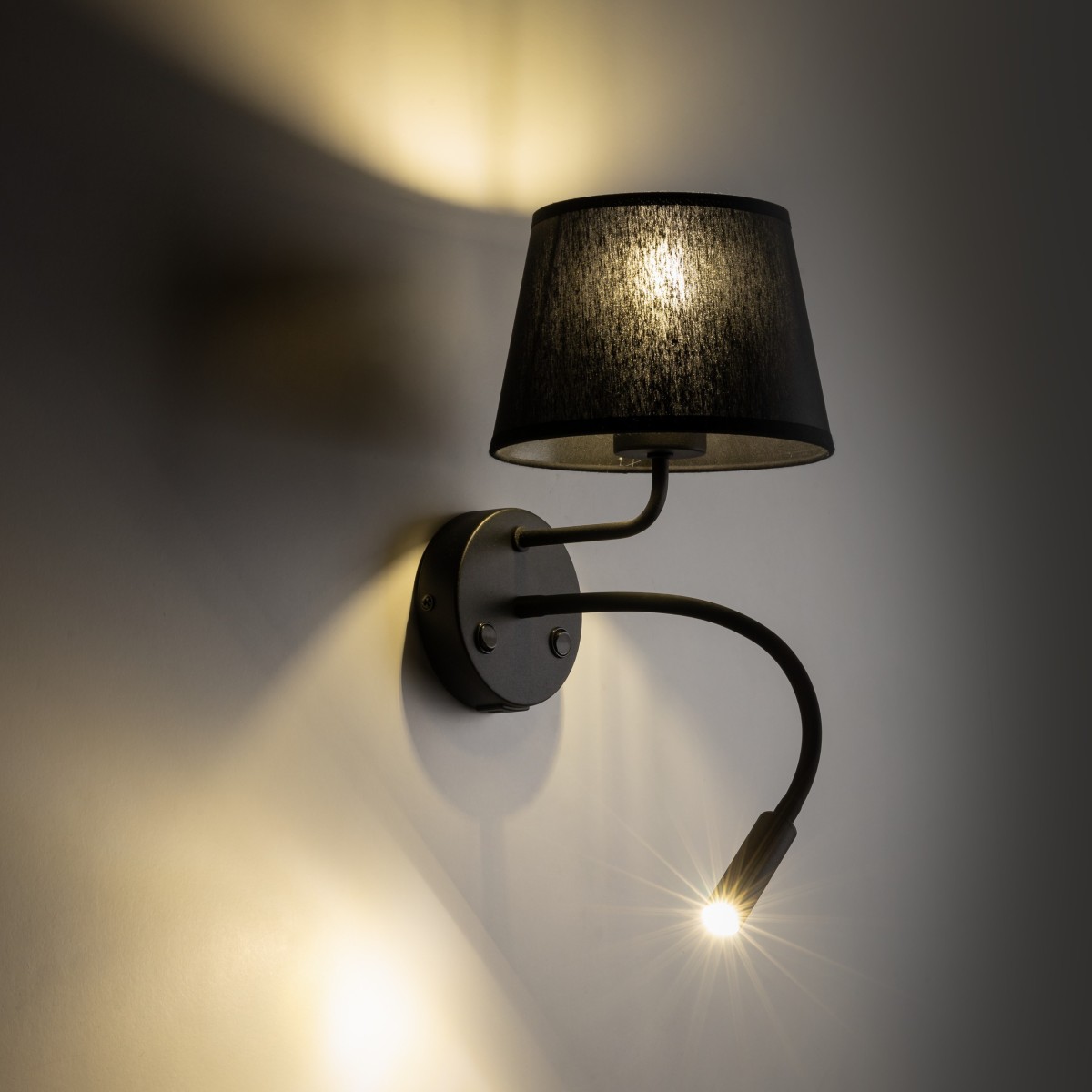 Lampa ścienna TK-Lighting MAJA TKL10203  Kinkiet kolor - czarny styl Nowoczesny  Loftowy