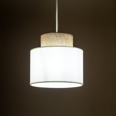 Lampa wisząca TK-Lighting DUO TKL10078  Lampa sufitowa kolor - biały - juta styl Nowoczesny  Boho