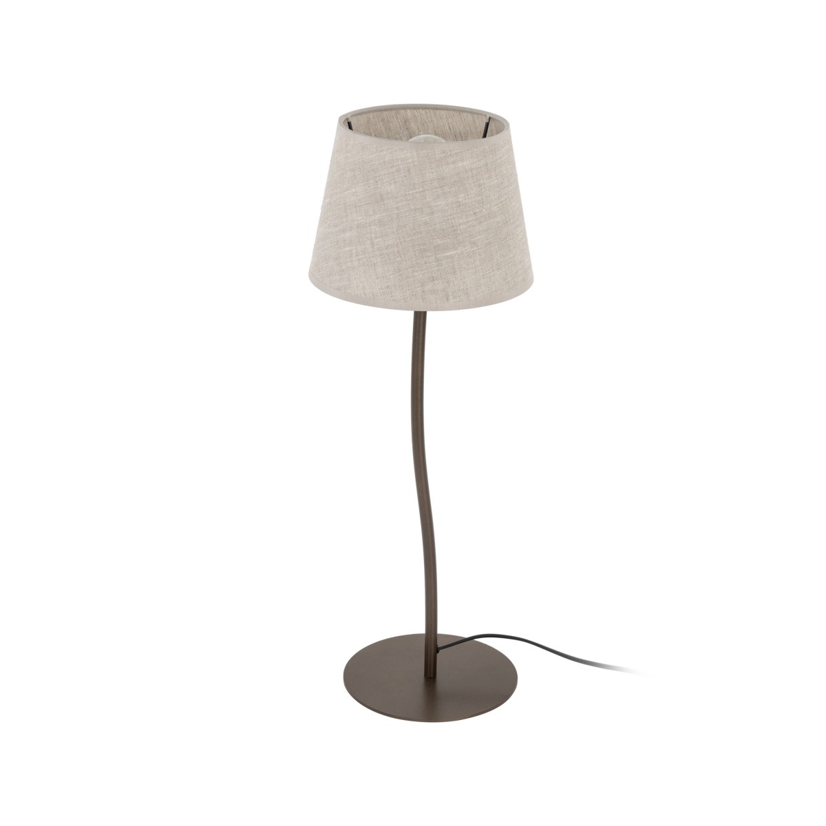 Lampka nocna TK-Lighting NICOLA TKL16027 kolor - brązowy - len styl Nowoczesny  Boho