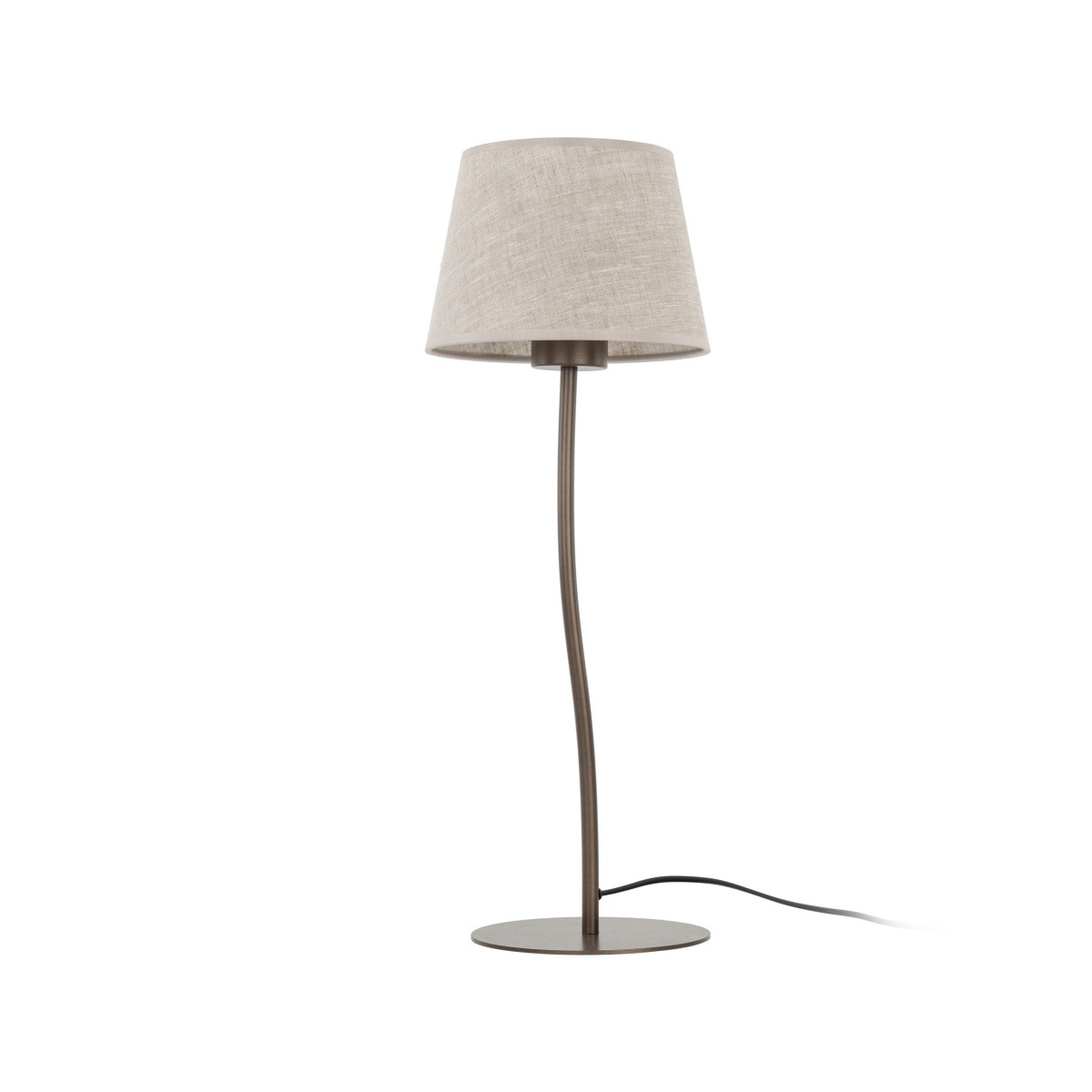 Lampka nocna TK-Lighting NICOLA TKL16027 kolor - brązowy - len styl Nowoczesny  Boho