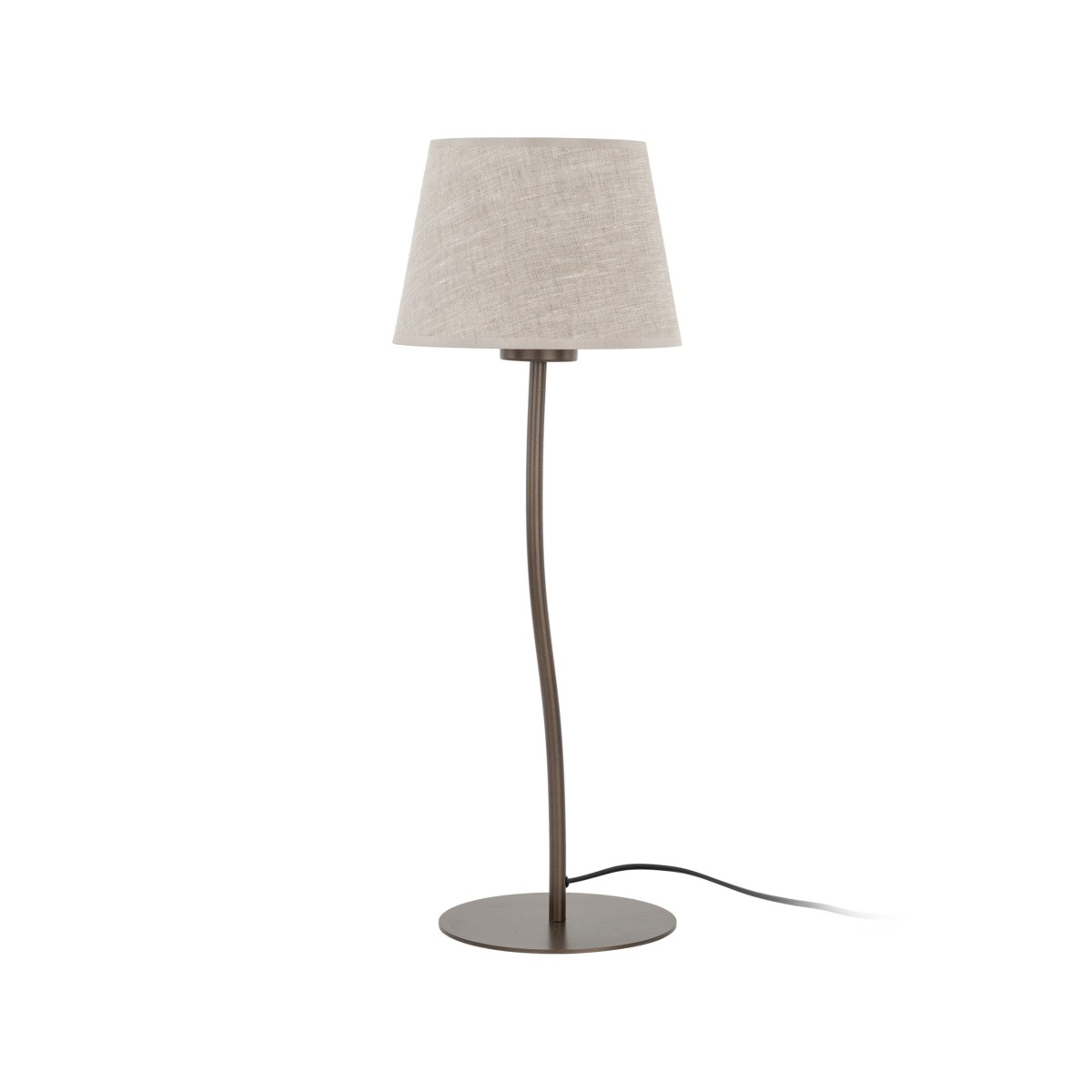 Lampka nocna TK-Lighting NICOLA TKL16027 kolor - brązowy - len styl Nowoczesny  Boho