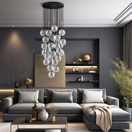 Lampa wisząca TK-Lighting NILOS TKL10099  Lampa sufitowa kolor - złoty - czarny styl Nowoczesny  Glamour