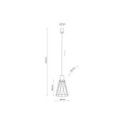 Lampa wisząca TK-Lighting MODESTO TKL10155  Lampa sufitowa kolor - sosna - czarny styl Nowoczesny  Loftowy